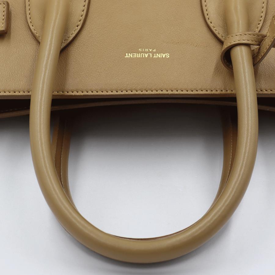 サンローラン（SAINT LAURENT）サックドジュール　スモール　324823　BOO1J　ハンドバッグ　ショルダーストラップ(欠品)　ベージュ　レディース（中古）