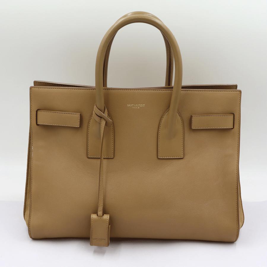 サンローラン（SAINT LAURENT）サックドジュール　スモール　324823　BOO1J　ハンドバッグ　ショルダーストラップ(欠品)　ベージュ　レディース（中古）