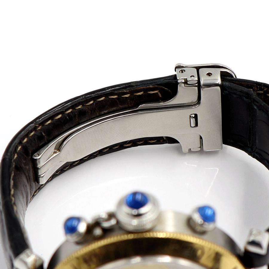カルティエ(Cartier）パシャ　クロノグラフ　38mm　クォーツ　W3101155　メンズ　レディース（中古）