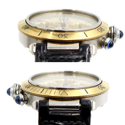 カルティエ(Cartier）パシャ　クロノグラフ　38mm　クォーツ　W3101155　メンズ　レディース（中古）