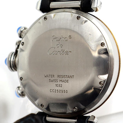 カルティエ(Cartier）パシャ　クロノグラフ　38mm　クォーツ　W3101155　メンズ　レディース（中古）