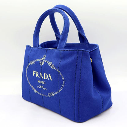 プラダ（PRADA）カナパ　2WAYバッグ　1BG439　ハンドバッグ　ショルダーバッグ　トートバッグ　ブルー　レディース（中古品）
