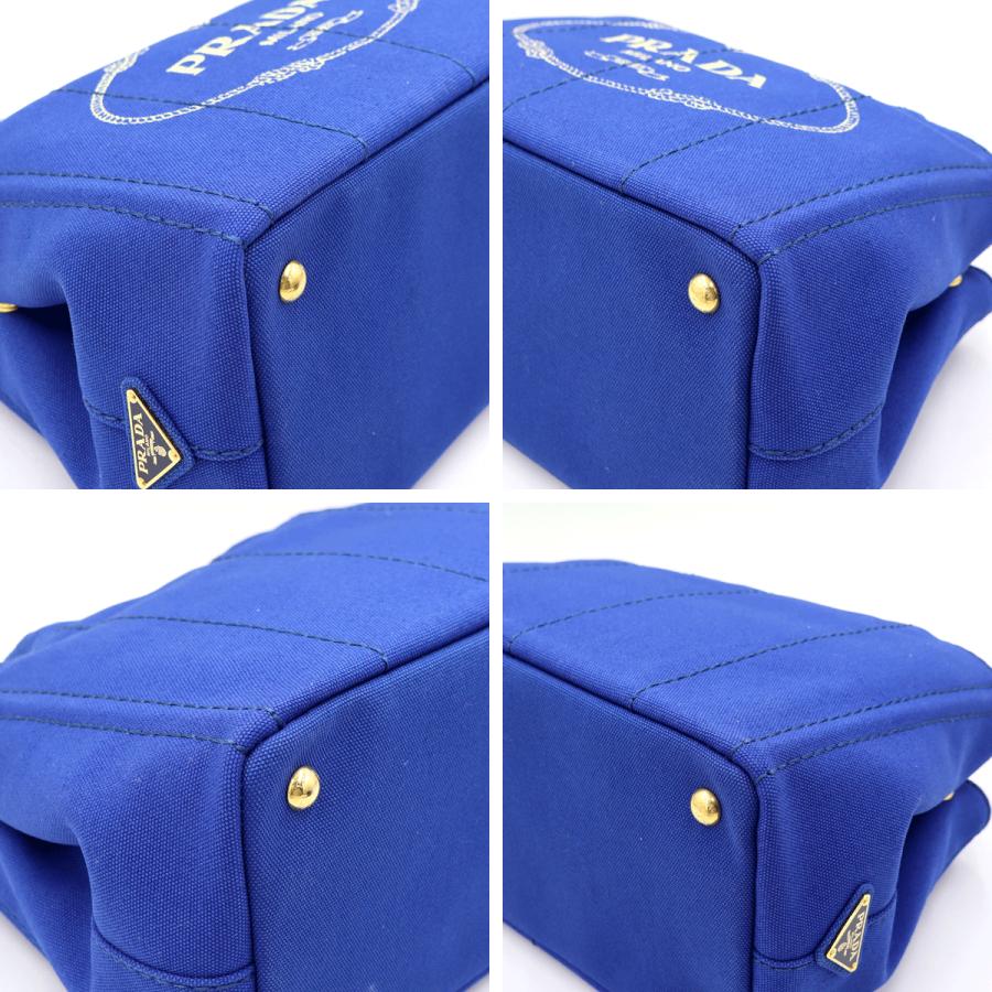 プラダ（PRADA）カナパ　2WAYバッグ　1BG439　ハンドバッグ　ショルダーバッグ　トートバッグ　ブルー　レディース（中古品）