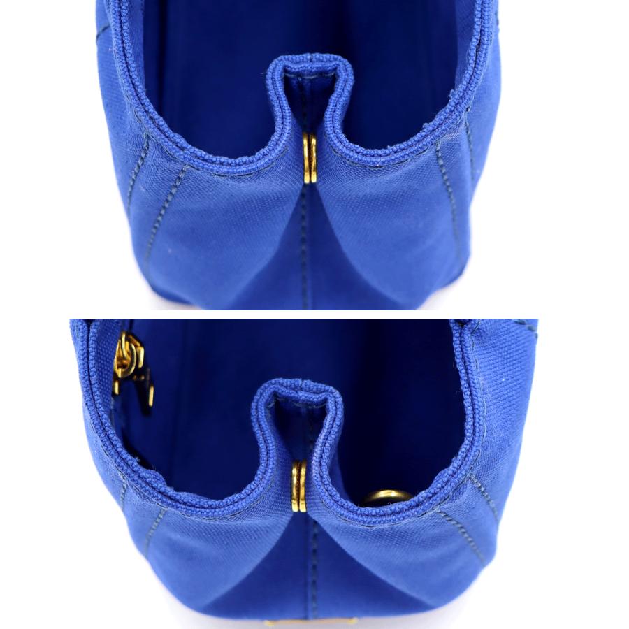 プラダ（PRADA）カナパ　2WAYバッグ　1BG439　ハンドバッグ　ショルダーバッグ　トートバッグ　ブルー　レディース（中古品）