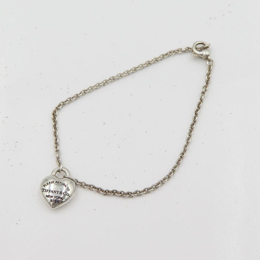 ティファニー(TIFFANY & Co) SV925　フルハートブレスレット　腕回り17cm　重さ5.56g　レディース(中古)