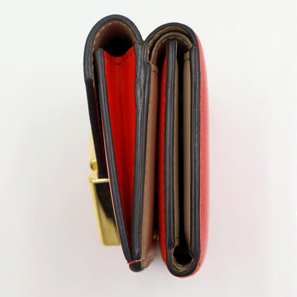 フェンディ（FENDI）FFダイヤモンド三つ折り財布　8M0480-ALWA-F1L2E　レッド/ベージュ　レディース（中古）