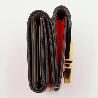 フェンディ（FENDI）FFダイヤモンド三つ折り財布　8M0480-ALWA-F1L2E　レッド/ベージュ　レディース（中古）