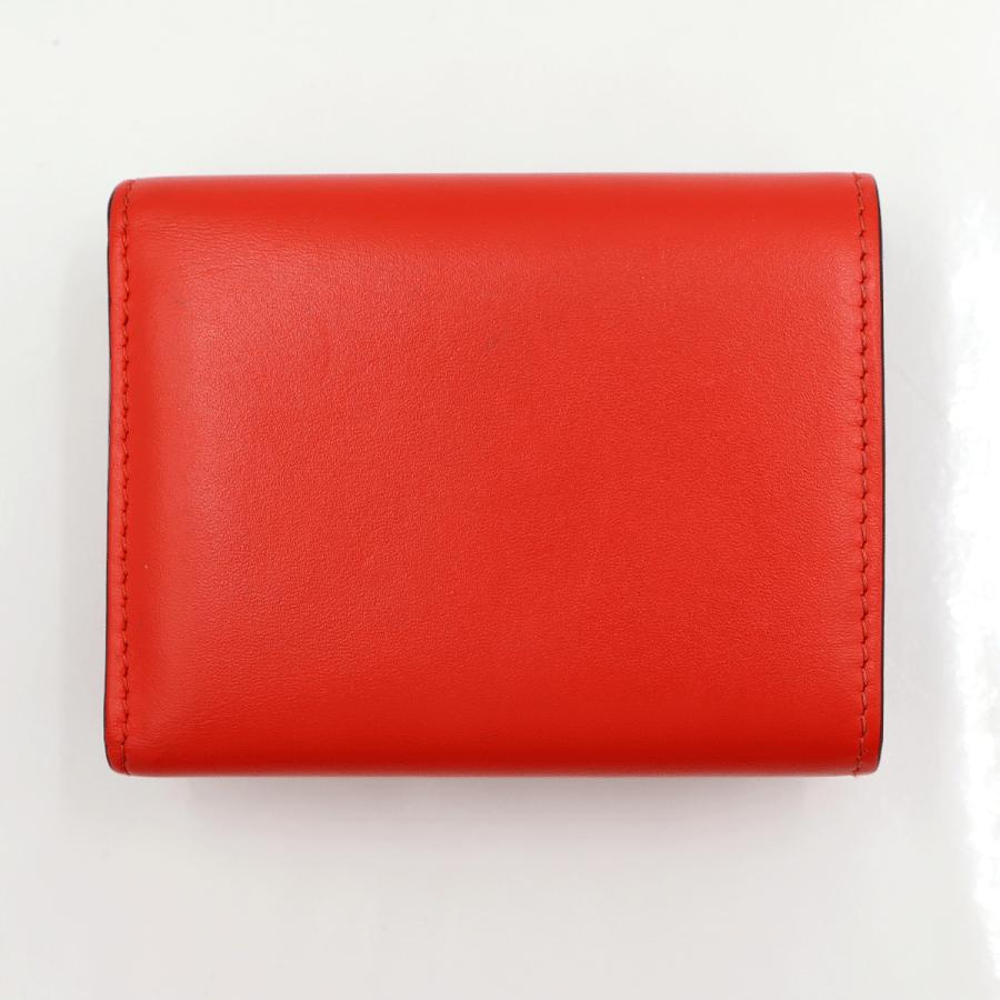 フェンディ（FENDI）FFダイヤモンド三つ折り財布　8M0480-ALWA-F1L2E　レッド/ベージュ　レディース（中古）