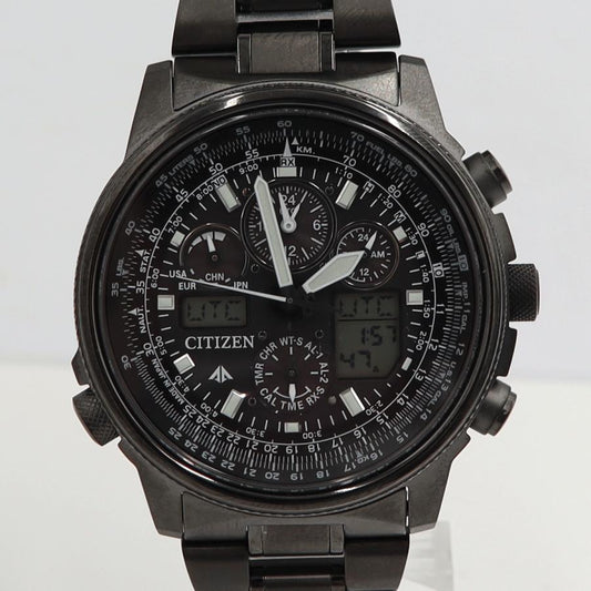 シチズン(CITIZEN)　プロマスタースカイ　エコドライブ　U680-T019692　ソーラー電池　ソーラー電波　メンズ　電波時計（中古）