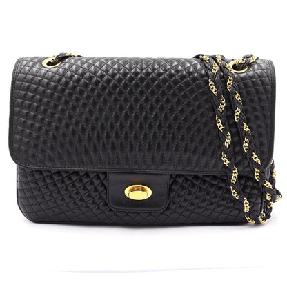 バリー(BALLY) キルティング チェーンショルダー　ショルダーバッグ　ブラック　レディース(中古)