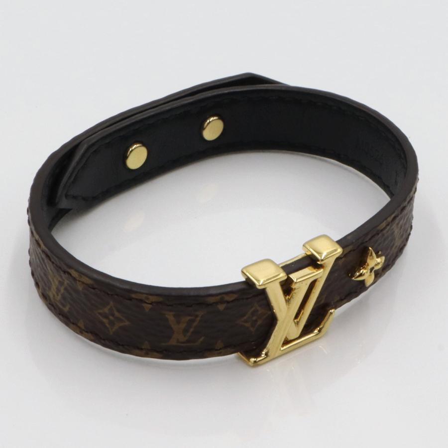 ルイヴィトン（LOUIS VUITTON)モノグラム　ブレスレット LV アイコニック M8526F　腕回り#17(17cm)　重さ約9.0g　ブレスレット　レディース(中古)