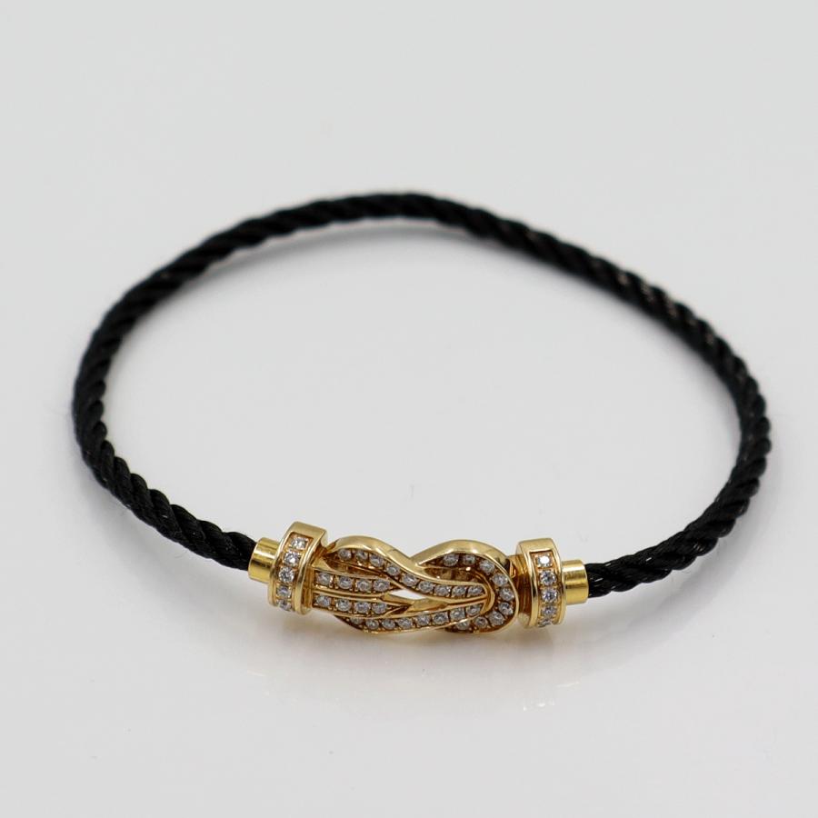 フレッド(FRED)シャンス　アンフィニ　MM　ブレスレット　長さ16cm　重量6.30ｇ　イエローゴールド　ダイヤモンド パヴェセッティング（中古）