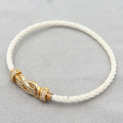 フレッド(FRED)シャンス　アンフィニ　MM　ブレスレット　長さ16cm　重量6.30ｇ　イエローゴールド　ダイヤモンド パヴェセッティング（中古）