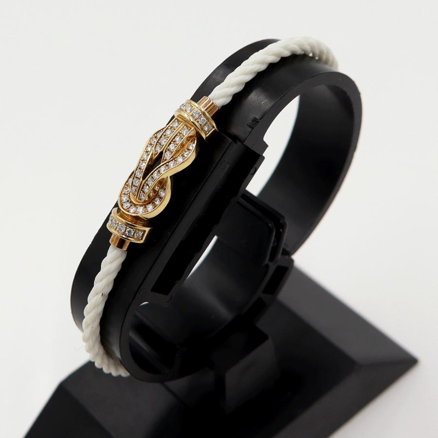 フレッド(FRED)シャンス　アンフィニ　MM　ブレスレット　長さ16cm　重量6.30ｇ　イエローゴールド　ダイヤモンド パヴェセッティング（中古）