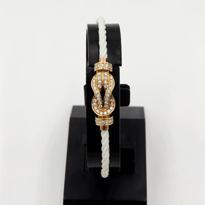 フレッド(FRED)シャンス　アンフィニ　MM　ブレスレット　長さ16cm　重量6.30ｇ　イエローゴールド　ダイヤモンド パヴェセッティング（中古）