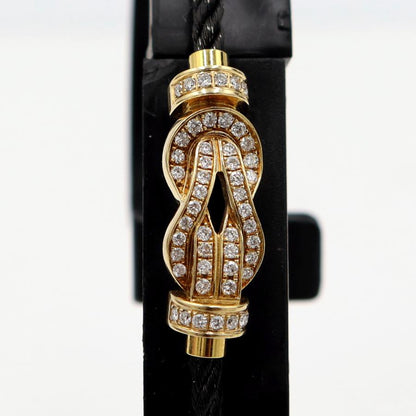 フレッド(FRED)シャンス　アンフィニ　MM　ブレスレット　長さ16cm　重量6.30ｇ　イエローゴールド　ダイヤモンド パヴェセッティング（中古）