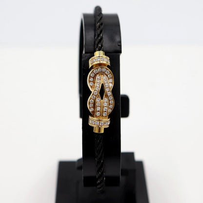 フレッド(FRED)シャンス　アンフィニ　MM　ブレスレット　長さ16cm　重量6.30ｇ　イエローゴールド　ダイヤモンド パヴェセッティング（中古）