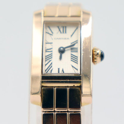 カルティエ(Cartier）タンクアロンジェ ラニエールウォッチSM　クオーツ　W15373X5　750PG 3ロウ　レディース （中古）