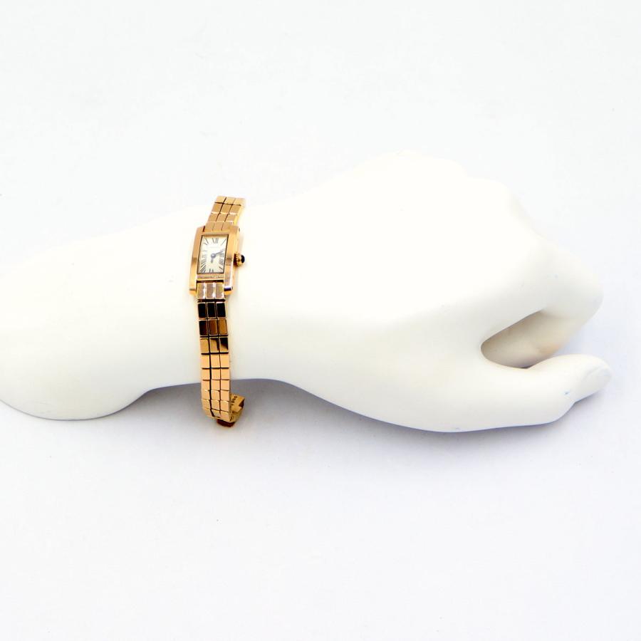 カルティエ(Cartier）タンクアロンジェ ラニエールウォッチSM　クオーツ　W15373X5　750PG 3ロウ　レディース （中古）