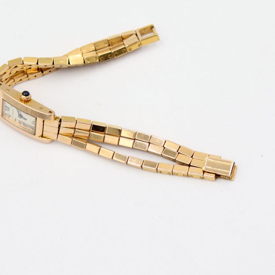 カルティエ(Cartier）タンクアロンジェ ラニエールウォッチSM　クオーツ　W15373X5　750PG 3ロウ　レディース （中古）