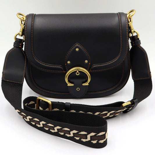 コーチ(COACH)　ビート　サドルバッグ　C3738　ショルダーバッグ　ブラック　レディース　(中古)