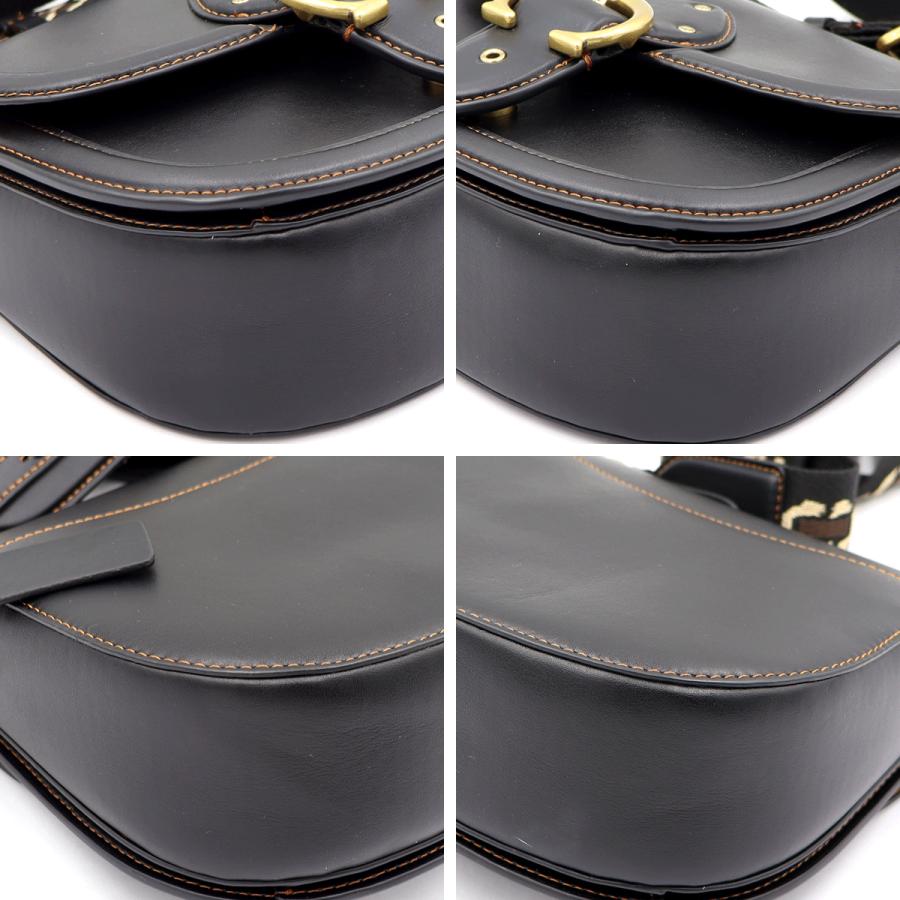 コーチ(COACH)　ビート　サドルバッグ　C3738　ショルダーバッグ　ブラック　レディース　(中古)