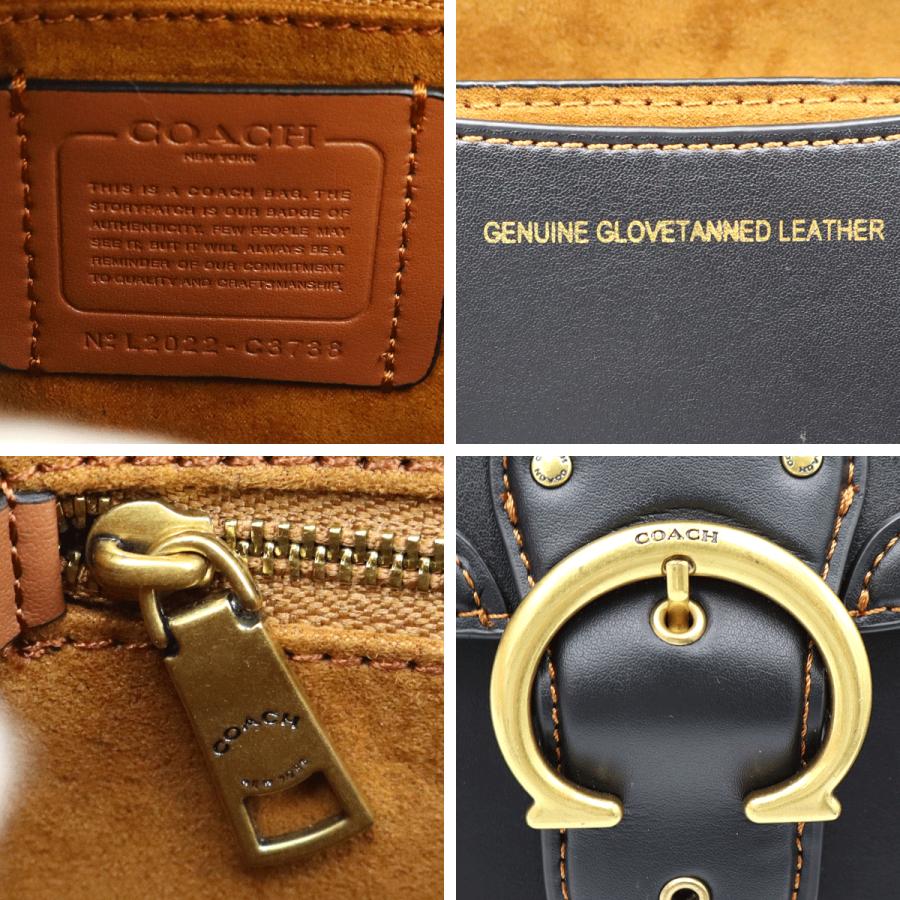 コーチ(COACH)　ビート　サドルバッグ　C3738　ショルダーバッグ　ブラック　レディース　(中古)