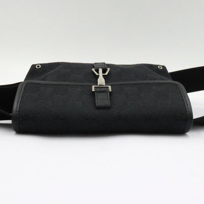 グッチ(GUCCI)GGキャンバス　ボディバッグ　92543　ブラック　黒　ウエストバッグ　コンパクトサイズ　レディース(中古)