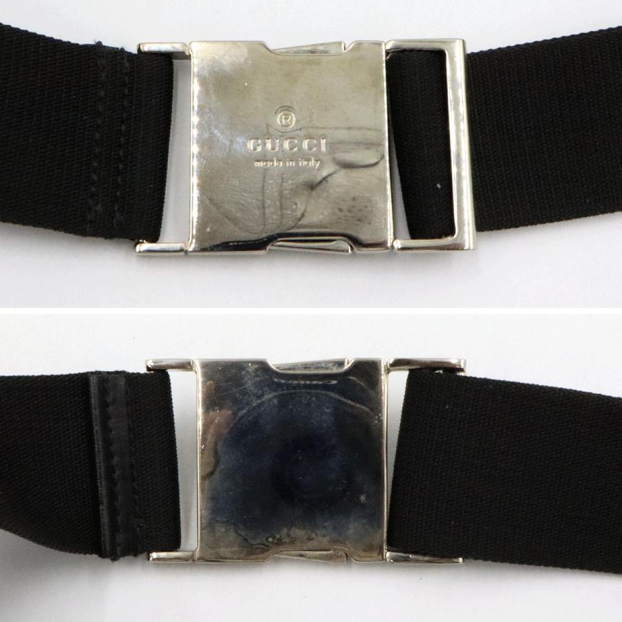 グッチ(GUCCI)GGキャンバス　ボディバッグ　92543　ブラック　黒　ウエストバッグ　コンパクトサイズ　レディース(中古)