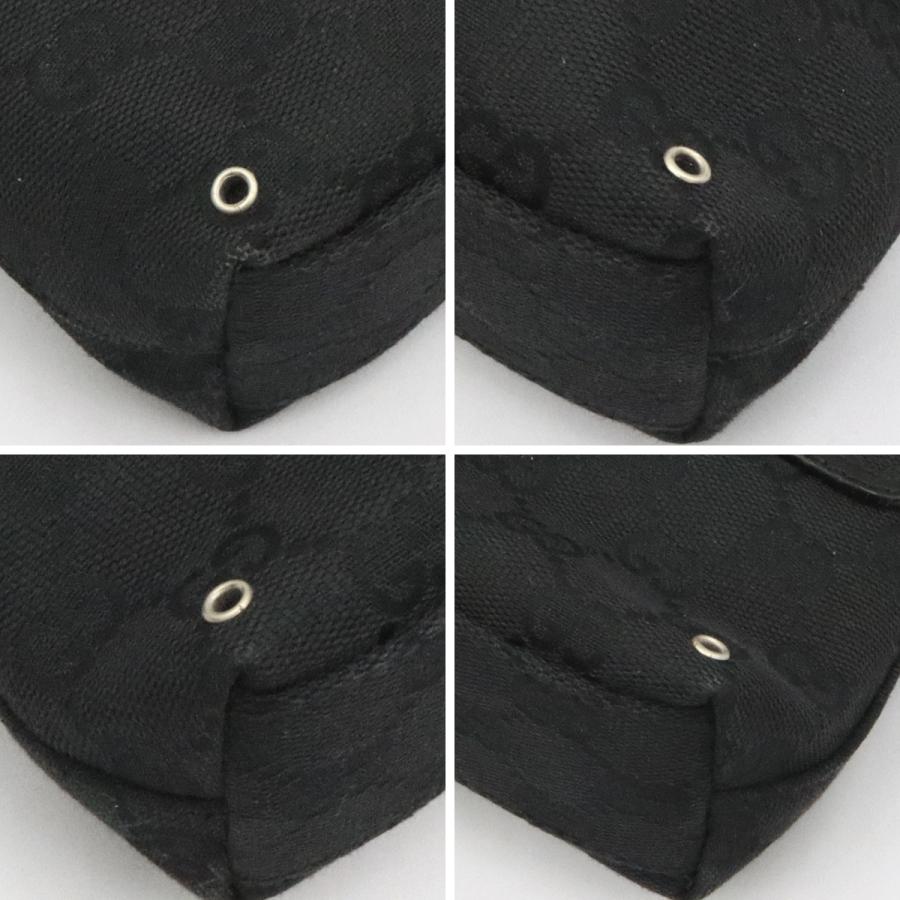 グッチ(GUCCI)GGキャンバス　ボディバッグ　92543　ブラック　黒　ウエストバッグ　コンパクトサイズ　レディース(中古)