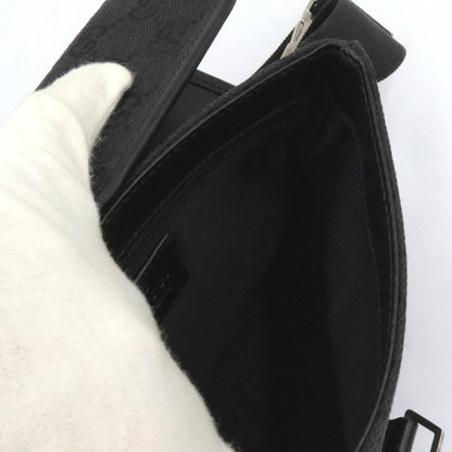 グッチ(GUCCI)GGキャンバス　ボディバッグ　92543　ブラック　黒　ウエストバッグ　コンパクトサイズ　レディース(中古)