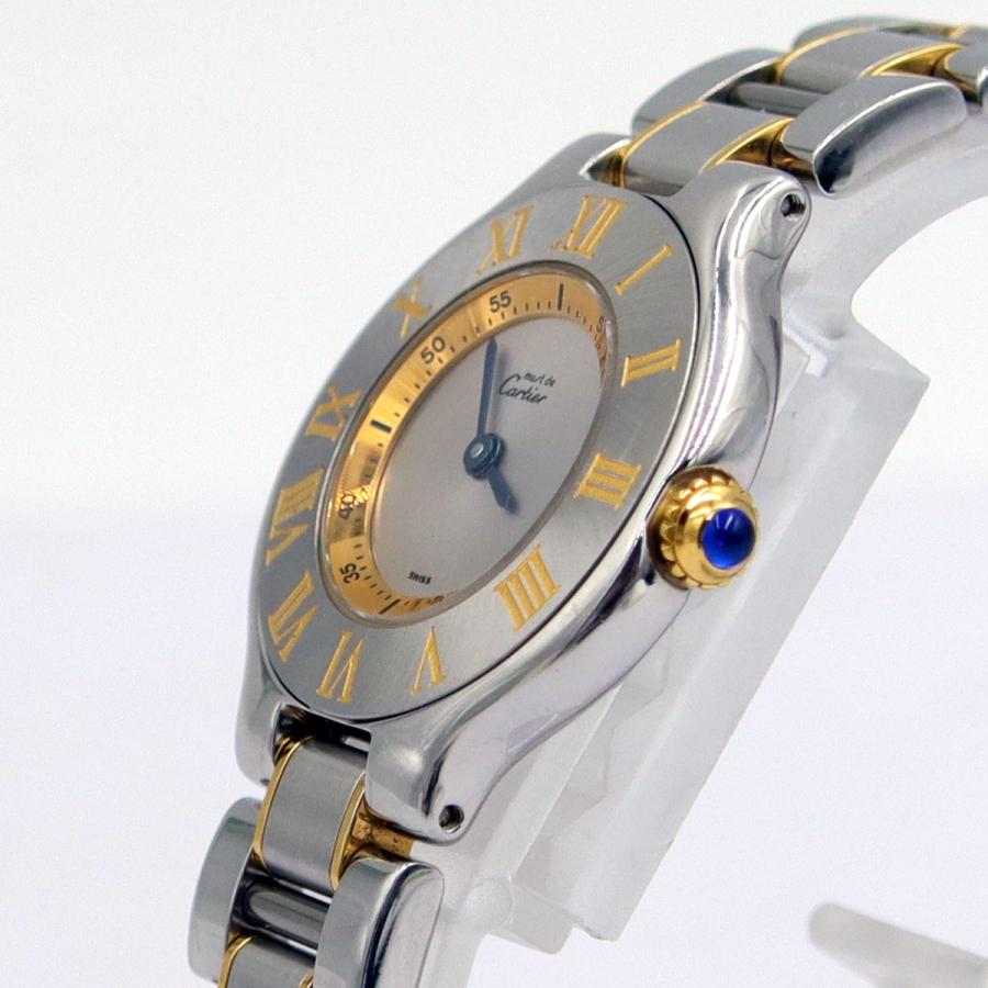 カルティエ(Cartier）マスト21　ヴァンテアン　クオーツ　時計　W1073R6　SS/GP　レディース（中古）