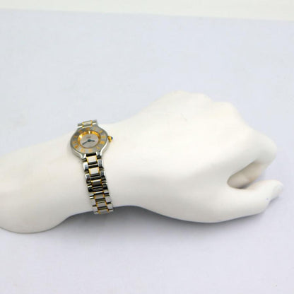 カルティエ(Cartier）マスト21　ヴァンテアン　クオーツ　時計　W1073R6　SS/GP　レディース（中古）