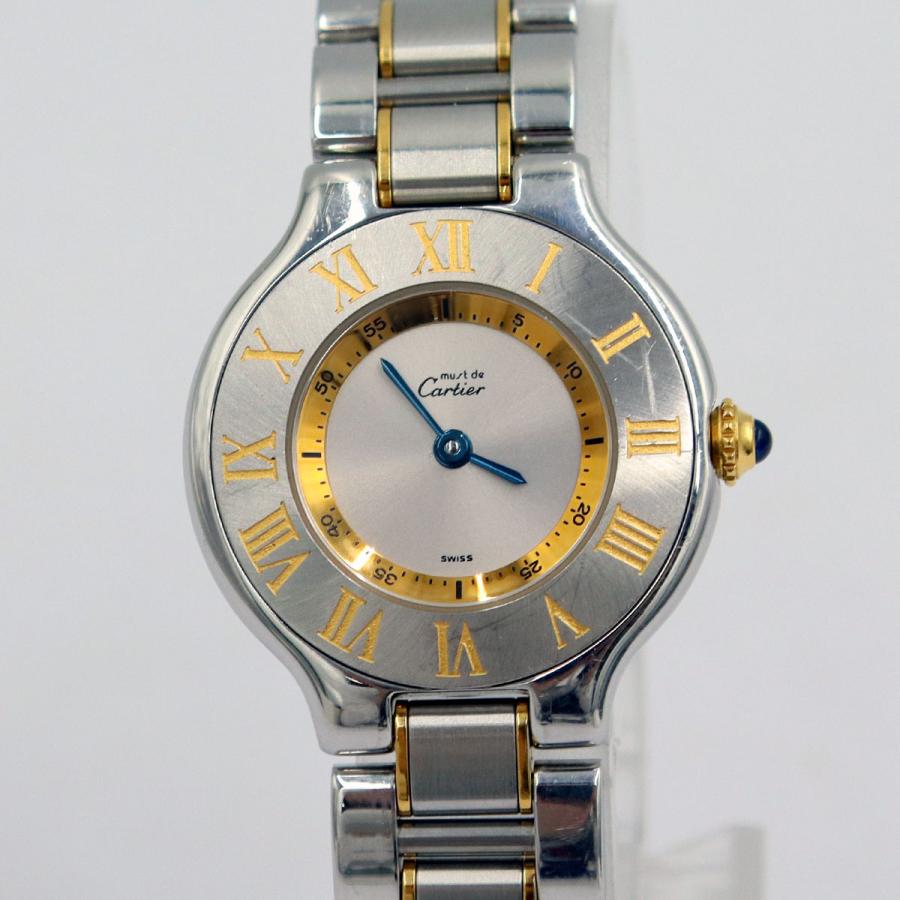 カルティエ(Cartier）マスト21　ヴァンテアン　クオーツ　時計　W1073R6　SS/GP　レディース（中古）