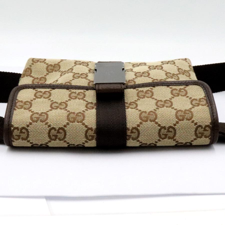グッチ(GUCCI)GGキャンバス　ウェストポーチ　131236　ボディバッグ　コンパクトサイズ　レディース(中古)