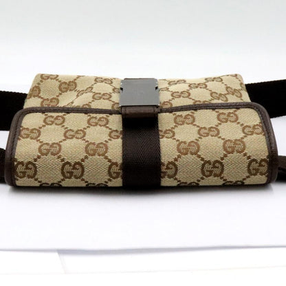 グッチ(GUCCI)GGキャンバス　ウェストポーチ　131236　ボディバッグ　コンパクトサイズ　レディース(中古)
