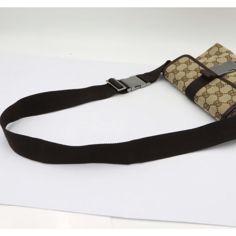 グッチ(GUCCI)GGキャンバス　ウェストポーチ　131236　ボディバッグ　コンパクトサイズ　レディース(中古)