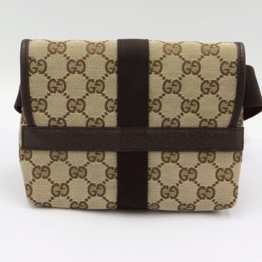 グッチ(GUCCI)GGキャンバス　ウェストポーチ　131236　ボディバッグ　コンパクトサイズ　レディース(中古)