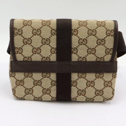 グッチ(GUCCI)GGキャンバス　ウェストポーチ　131236　ボディバッグ　コンパクトサイズ　レディース(中古)