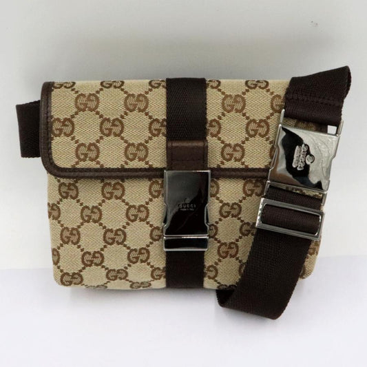 グッチ(GUCCI)GGキャンバス　ウェストポーチ　131236　ボディバッグ　コンパクトサイズ　レディース(中古)