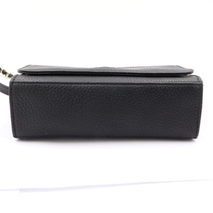 トリーバーチ(TORY BURCH)レザーチェーン　ミニショルダーバッグ　斜め掛け　ブラック　レディース　(中古)