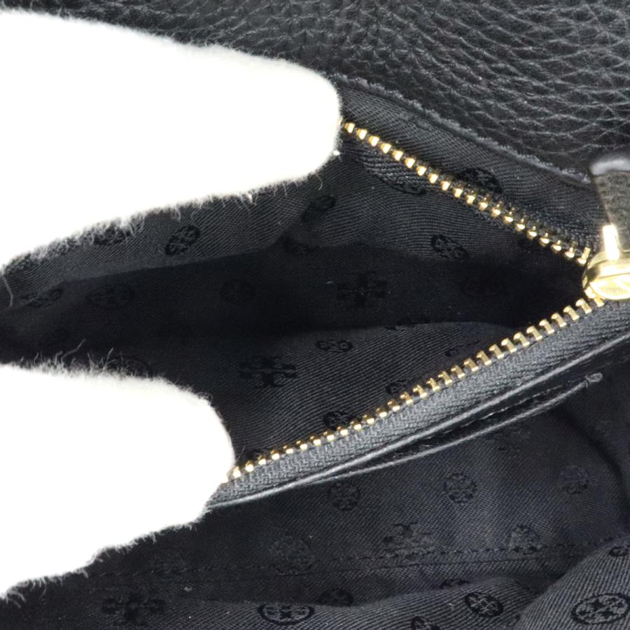 トリーバーチ(TORY BURCH)レザーチェーン　ミニショルダーバッグ　斜め掛け　ブラック　レディース　(中古)