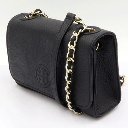 トリーバーチ(TORY BURCH)レザーチェーン　ミニショルダーバッグ　斜め掛け　ブラック　レディース　(中古)