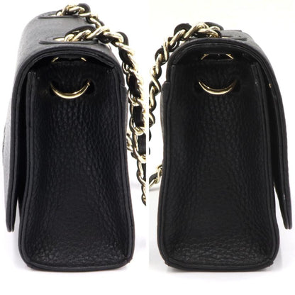 トリーバーチ(TORY BURCH)レザーチェーン　ミニショルダーバッグ　斜め掛け　ブラック　レディース　(中古)