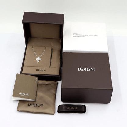 ダミアーニ(DAMIANI)ベルエポック クラウンネックレス 20089078　D0.28ct　ネック長さ49cm　重量7.06ｇ(石の重量含む)　レディース(中古)