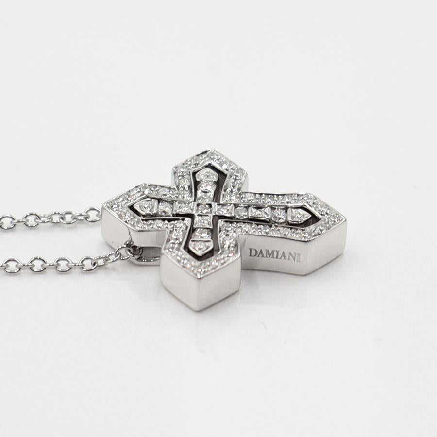 ダミアーニ(DAMIANI)ベルエポック クラウンネックレス 20089078　D0.28ct　ネック長さ49cm　重量7.06ｇ(石の重量含む)　レディース(中古)