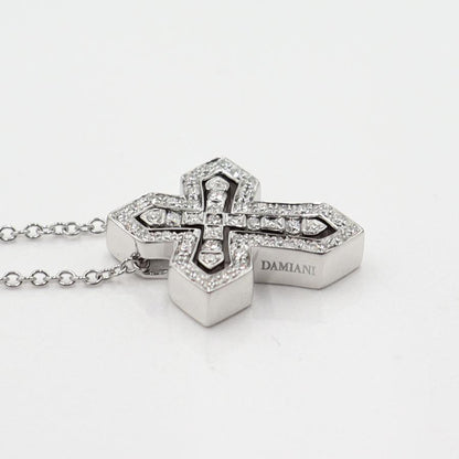 ダミアーニ(DAMIANI)ベルエポック クラウンネックレス 20089078　D0.28ct　ネック長さ49cm　重量7.06ｇ(石の重量含む)　レディース(中古)