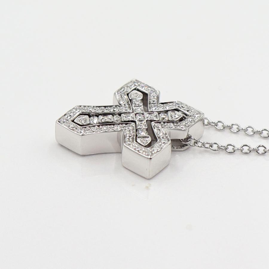 ダミアーニ(DAMIANI)ベルエポック クラウンネックレス 20089078　D0.28ct　ネック長さ49cm　重量7.06ｇ(石の重量含む)　レディース(中古)