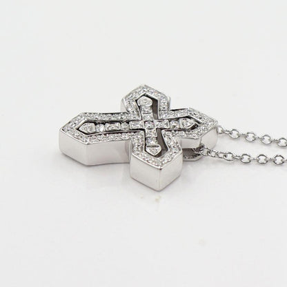 ダミアーニ(DAMIANI)ベルエポック クラウンネックレス 20089078　D0.28ct　ネック長さ49cm　重量7.06ｇ(石の重量含む)　レディース(中古)