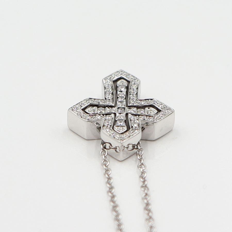 ダミアーニ(DAMIANI)ベルエポック クラウンネックレス 20089078　D0.28ct　ネック長さ49cm　重量7.06ｇ(石の重量含む)　レディース(中古)